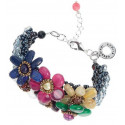 pulsera con agata, lapislazuli, cistal, perla