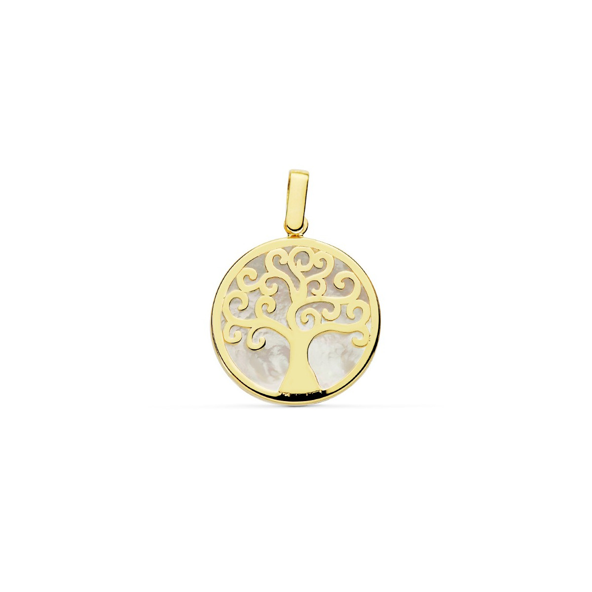 16801  COLGANTE ORO NACAR ARBOL DE LA VIDA 20MM.