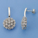 20341-1  PENDIENTES ORO BLANCO. U ORO AMARILLO. 25 X 13 MM.