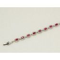Pulsera plata rodiada circonita 7mm