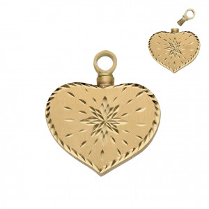 Ref. G878 GUARDACENIZAS CORAZON ORO 18 KL - 25X29MM