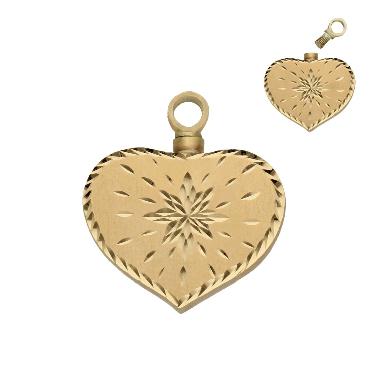 Ref. G878 GUARDACENIZAS CORAZON ORO 18 KL - 25X29MM